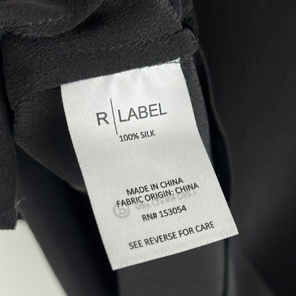 R | Label The Reset 100% Silk shell Blouse round Neck Top Sz XS excellent - Picture 6 of 6